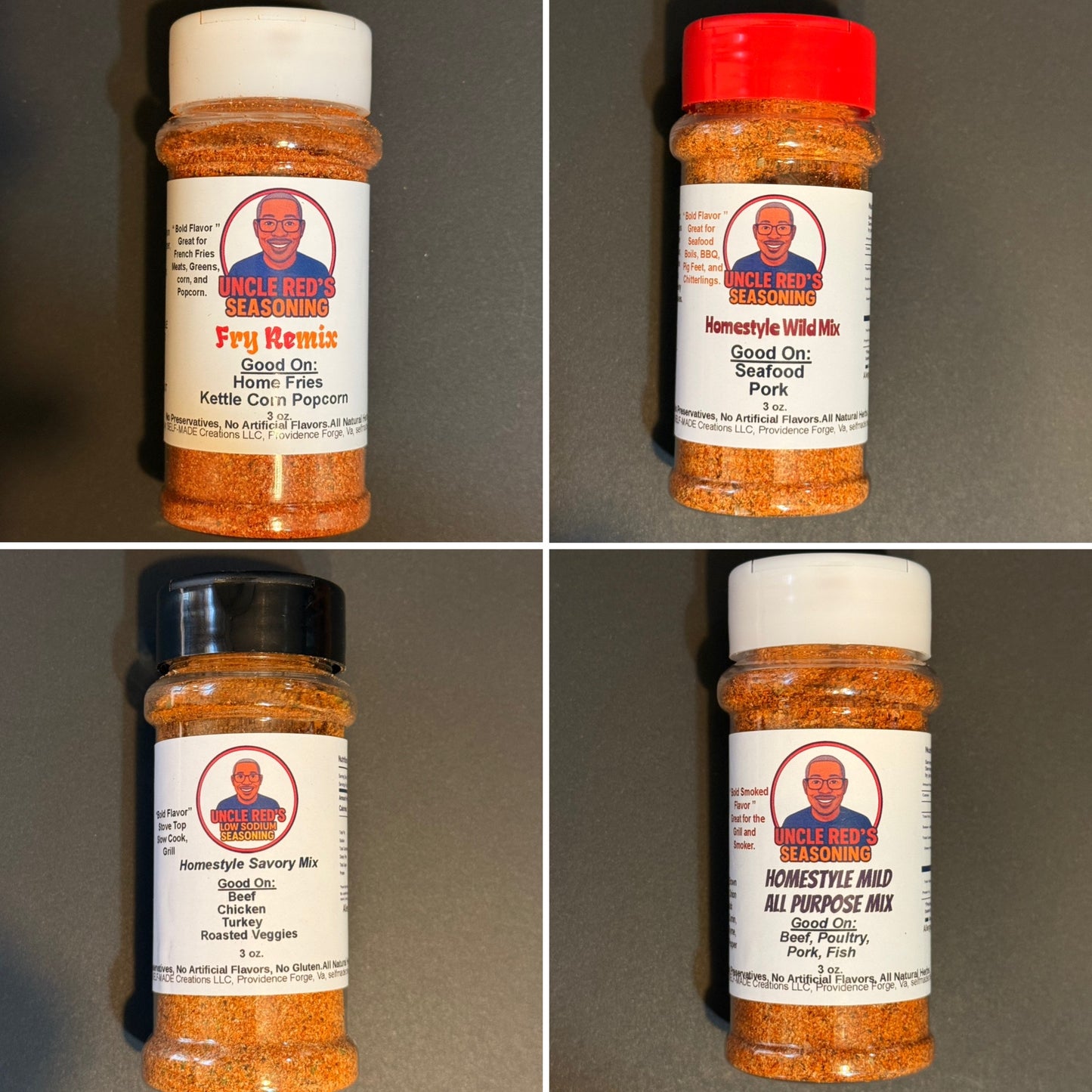 SOLD IN VIRGINIA ONLY Uncle Red’s Fry Remix – Signature French Fry Seasoning 3oz (Copy)