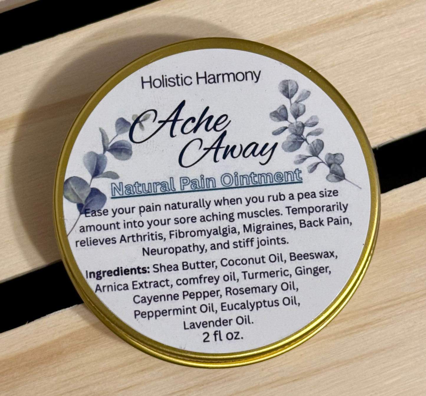 AcheAway- Natural Muscle Pain Relief Ointment 2oz