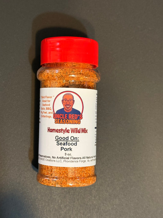 SOLD IN VIRGINIA ONLY Uncle Red’s Bold & Spicy Cajun Seasoning – Homestyle Wild Mix 3oz