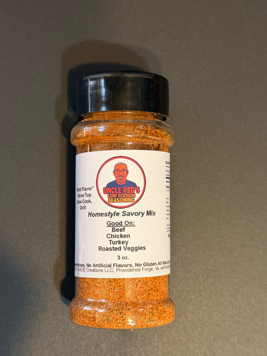 SOLD IN VIRGINIA ONLY Homestyle Savory Mix – All-Purpose Seasoning | Uncle Red’s Seasonings | Small Batch, All-Natural Flavor 3oz