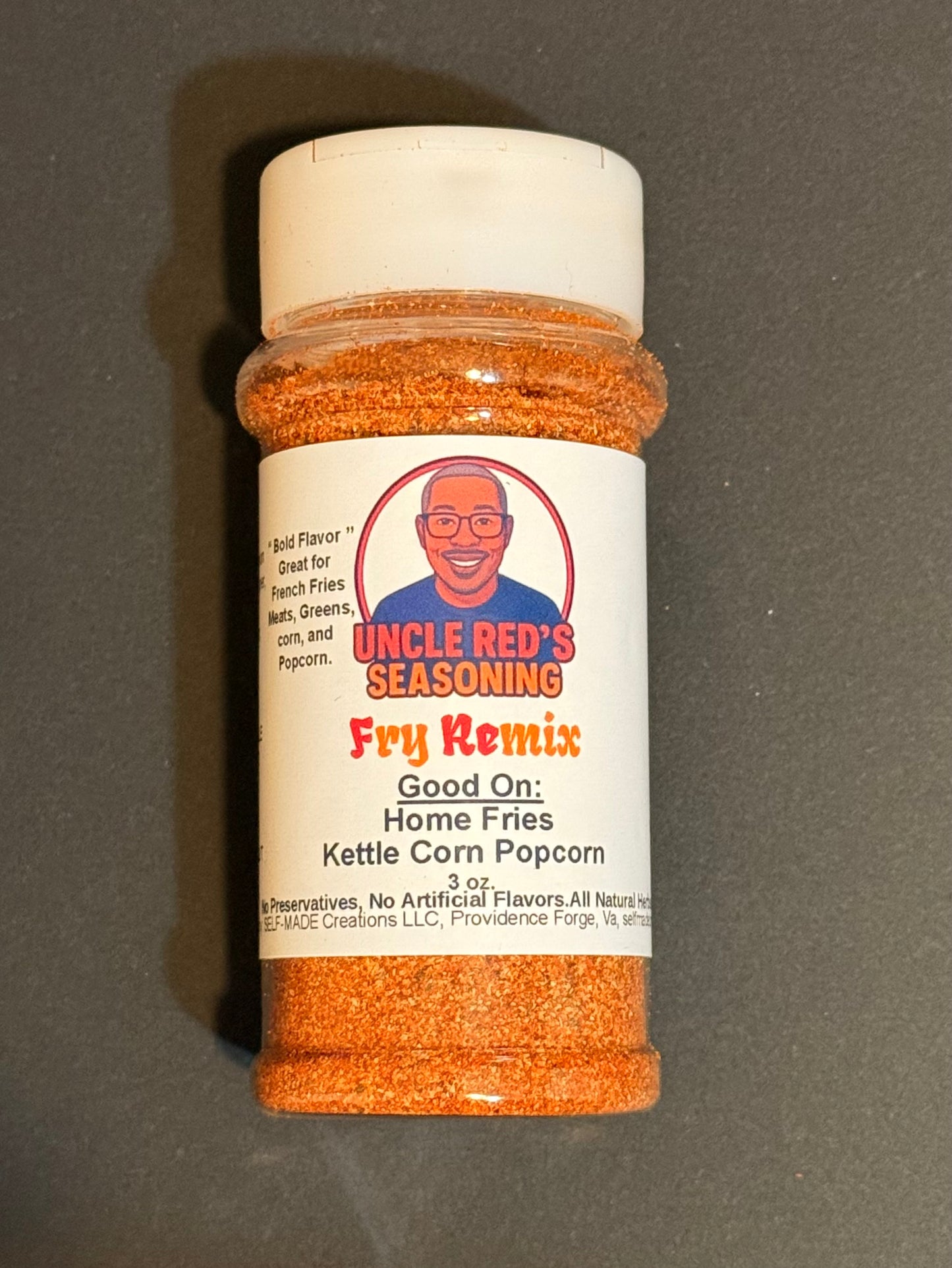 SOLD IN VIRGINIA ONLY Uncle Red’s Fry Remix – Signature French Fry Seasoning 3oz (Copy)